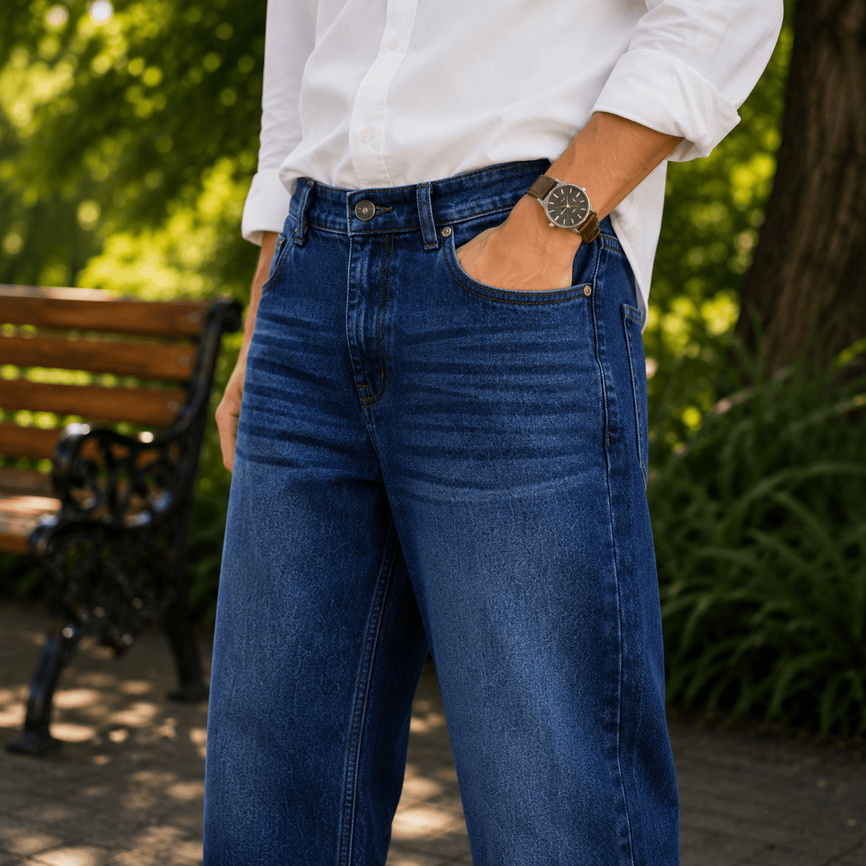 Aged Indigo Blue Back